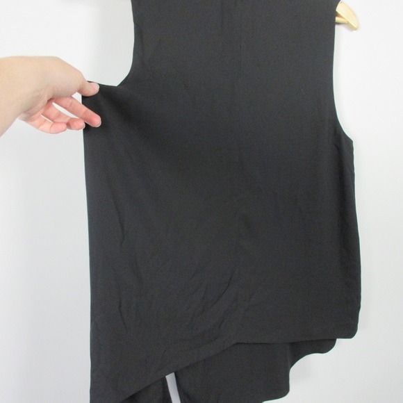 Artizia Babaton Hopkins Blouse L Black Tank Top Asymmetrical Hem Casual 204 - Picture 2 of 10